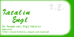 katalin engl business card